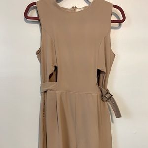 Tan Romper with Side Buckle